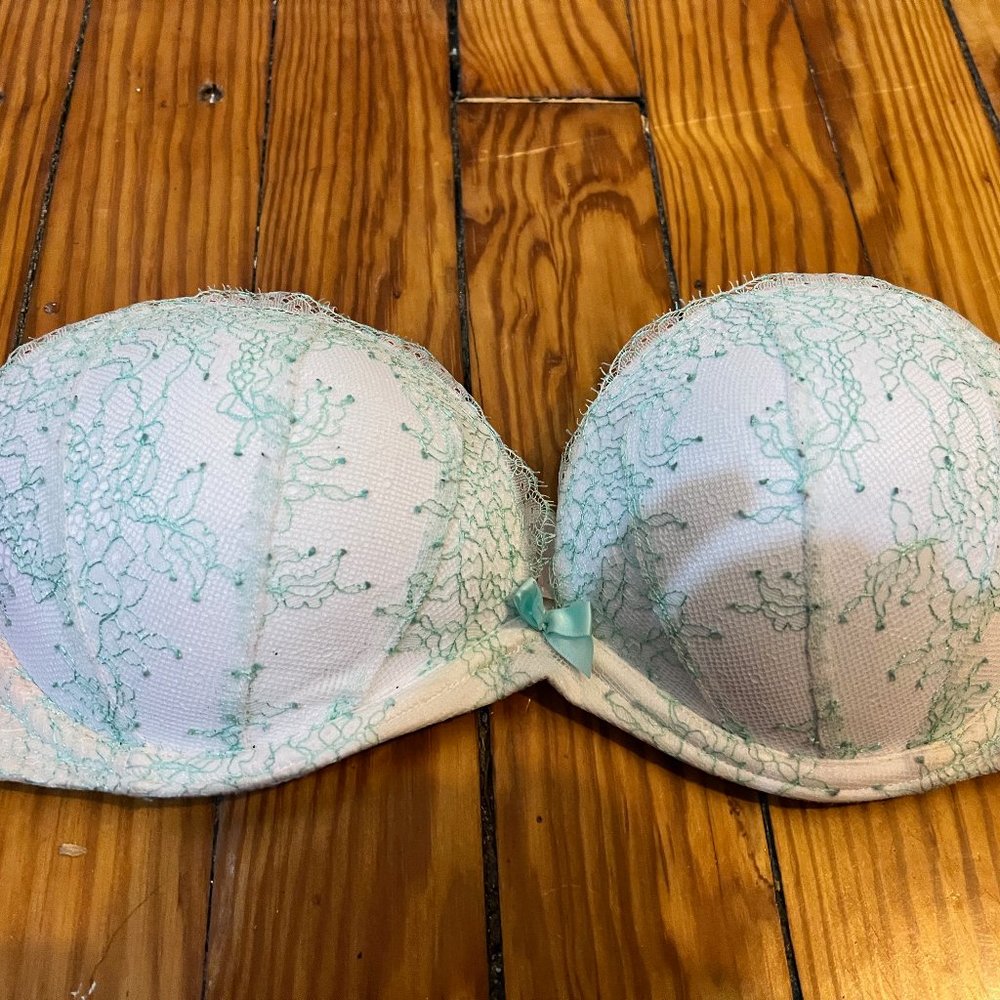 White Strapless VS  Bra
